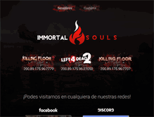 Tablet Screenshot of immortal-souls.com